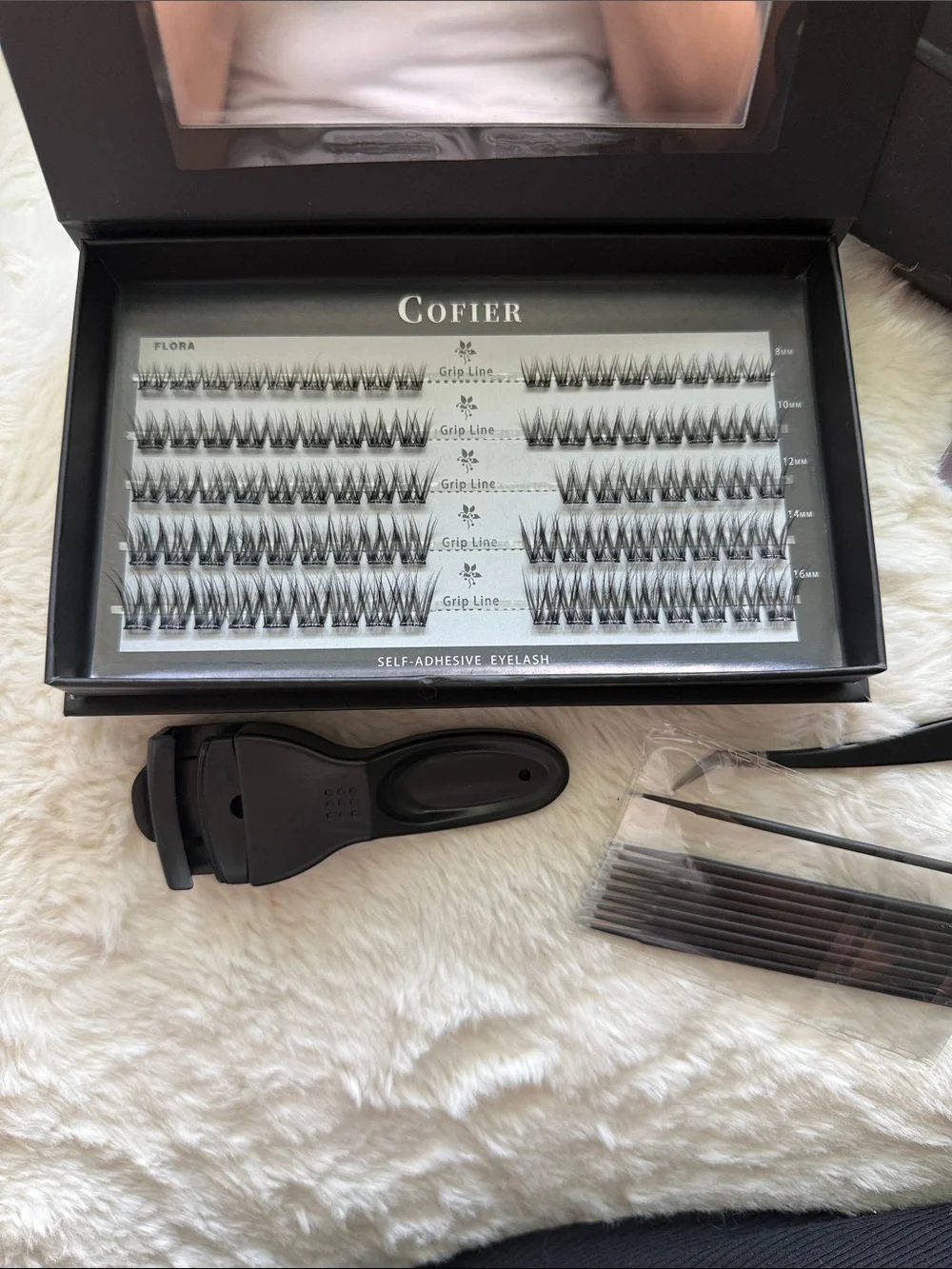 Cofier Cat Eye Wispy Lash Clusters Kit, 80 Pcs Individual Eyelash Clusters